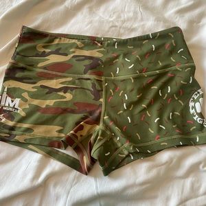 Feed me Fight me Military Muscle booty shorts